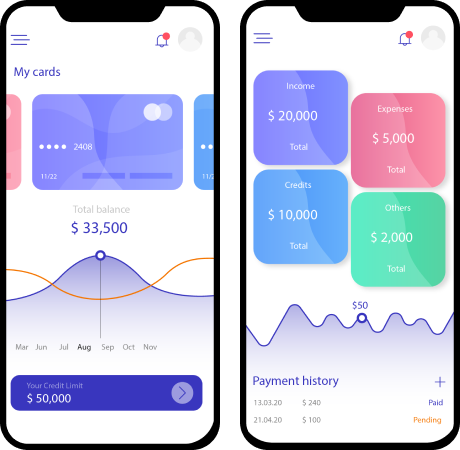 Blue Diamond Bank credit card management app screenshot